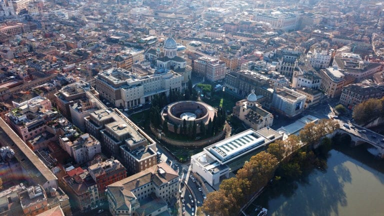 Arial view of Rome